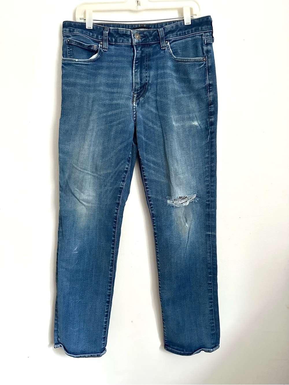 Men’s Express Straight Ripped Jeans